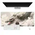 Zen Meditation with Ancient Dragon Mouse Pad Desk Mat