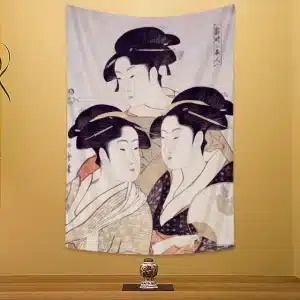 Classic Ukiyo-e Geisha Wall Art Tapestry