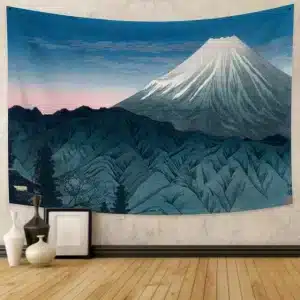 Classic Ukiyo-e Style Mount Fuji Landscape Tapestry