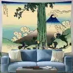 Majestic Pine and Mount Fuji by Hokusai Tapestry