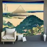 Mount Fuji and Forest Path by Hokusai Tapestry