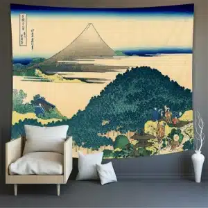 Mount Fuji and Forest Path by Hokusai Tapestry