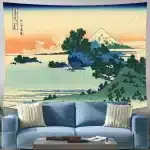 Peaceful Sunrise Over Mount Fuji Tapestry