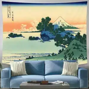 Peaceful Sunrise Over Mount Fuji Tapestry