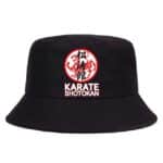 Shotokan Karate Red Tiger Emblem Black Bucket Hat