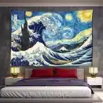 Van Gogh’s Starry Night The Great Wave Tapestry