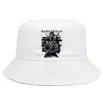 White Samurai Spirit Japanese Warrior Bucket Hat