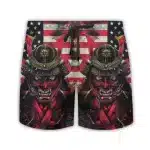 American Flag Samurai Oni Demon Men's Shorts