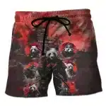 Dark Samurai Panda Red Aura Men's Shorts