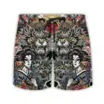 Geisha and Oni Tiger Fusion Japanese Tattoo Art Shorts