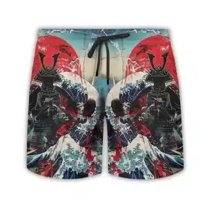 Kanagawa Wave Japanese Samurai Men's Shorts