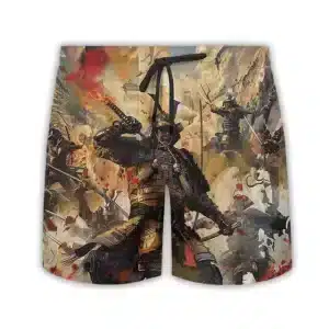 Samurai Battlefield Warrior Combat Scene Shorts