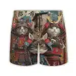 Samurai Cat Family Traditional Armor Men's Shorts