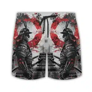 Samurai Mirror Battle Japanese Pagoda Men's Shorts